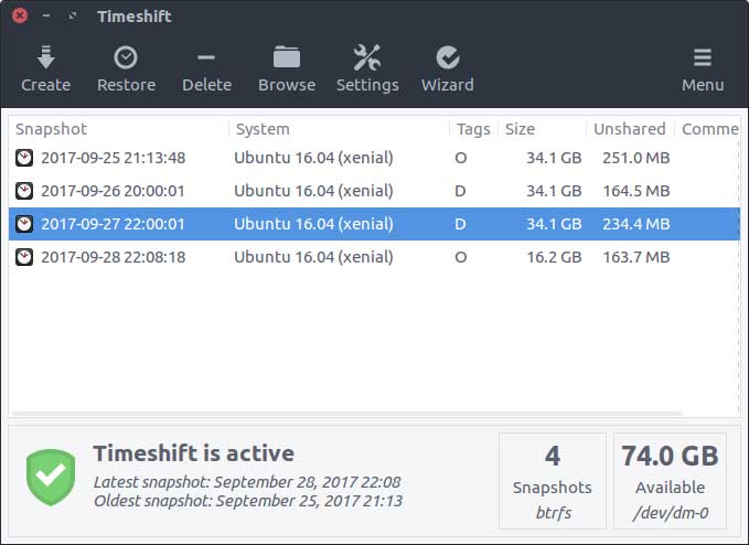 بکاپ گرفتن و بازیابی فایل‌ها و اطلاعات با ابزار TimeShift در کالی لینوکس